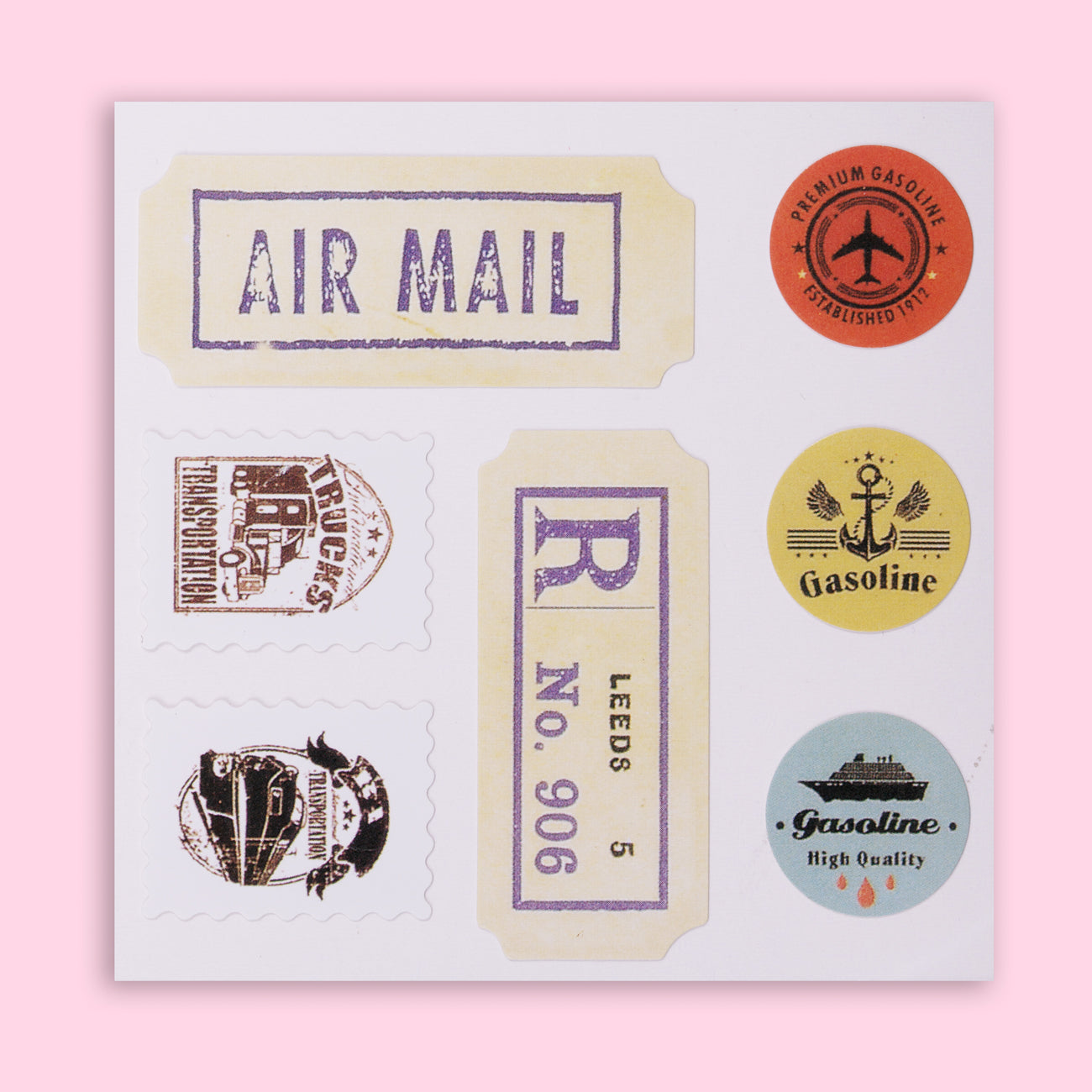 Vintage Stamps Decorative Stickers - Label