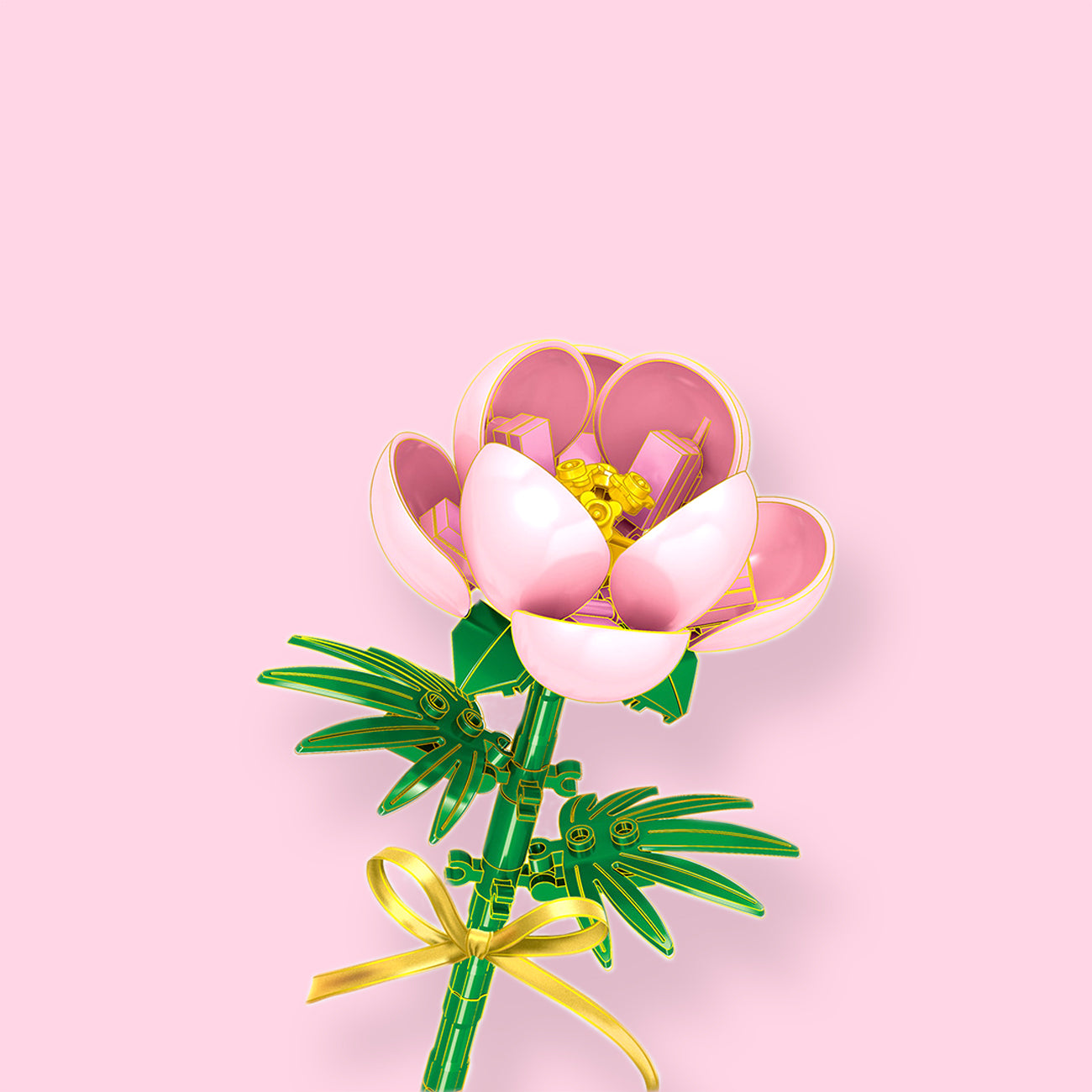 Mini Flower 3D Puzzle - Pink Peony