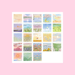 Mini Sticker Pad - Pastel Oil Painting - Stationery Pal