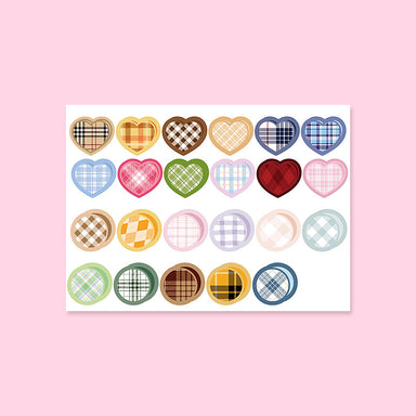Mini Sticker Pad - Plaid Pattern