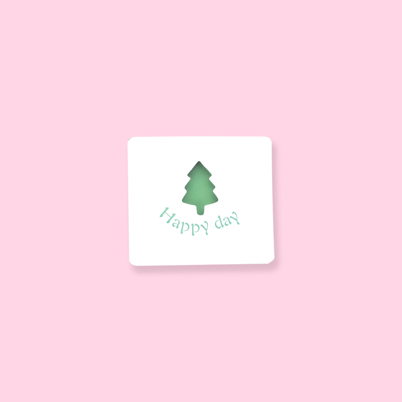 Mini Hollow Out Greeting Card - Tree