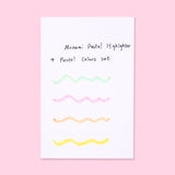 Monami Pastel Highlighter - 4 Pastel Colors Set - Stationery Pal