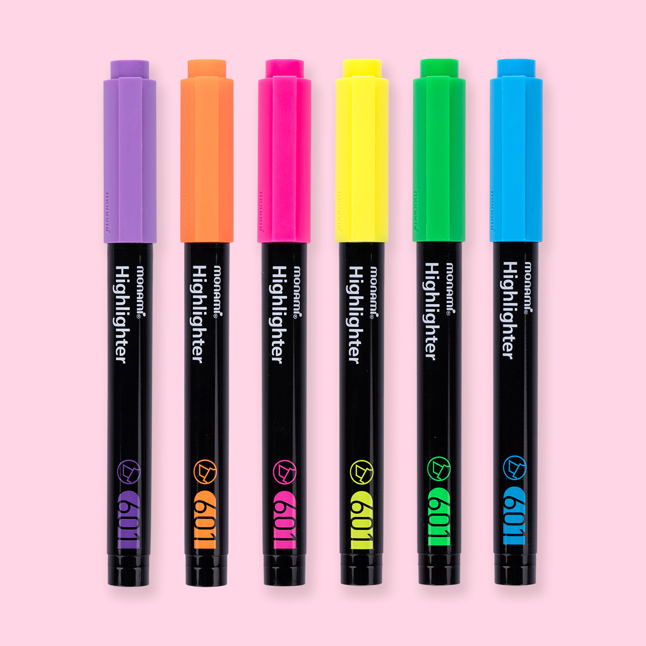 Monami Pastel Highlighter - 6 Fluorescence Colors set - Stationery Pal