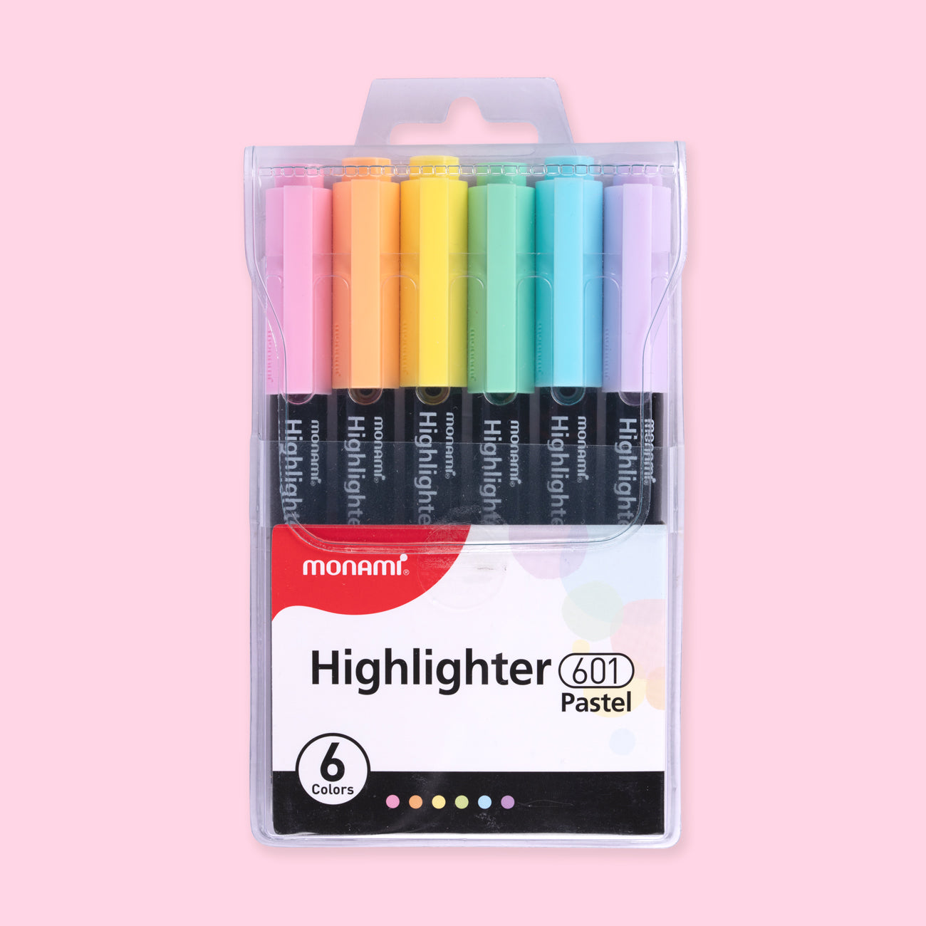 Monami Pastel Highlighter - 6 Pastel Colors Set