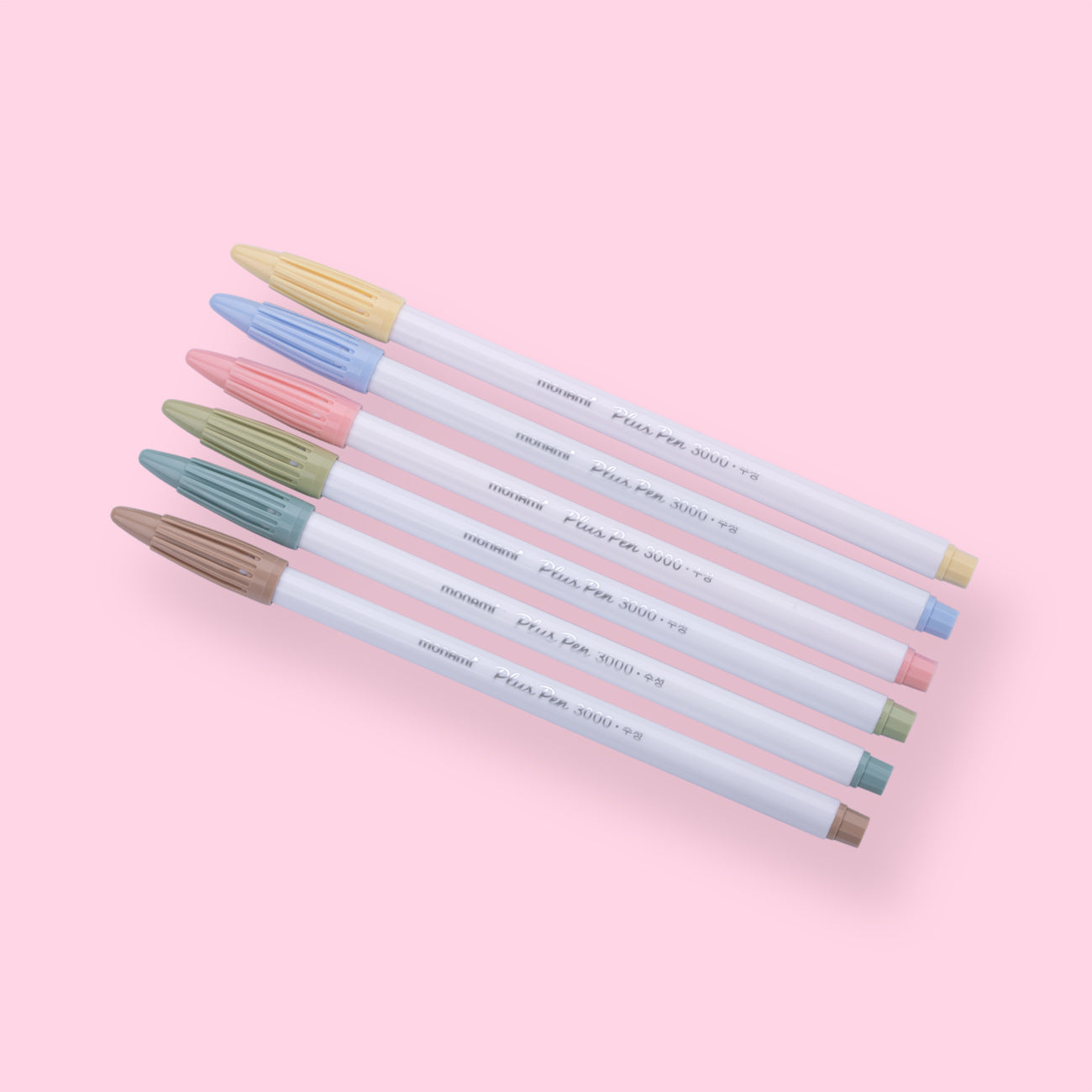 Monami Plus Pen 3000 - Cream Color - Set of 6