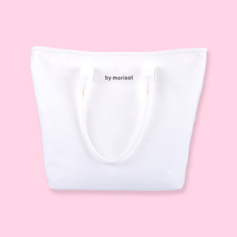 Morisot Fashionable Canvas Bag - White - Stationery Pal