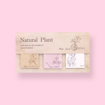 Natural Plant Scrapbooking Paper Pad Set - Flower - Stationery Pal