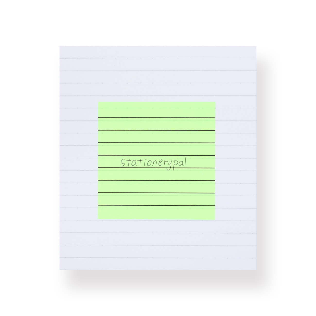 Neon Color Sticky Notes - Ruled - Green - Stationery Pal