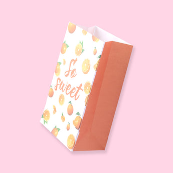 Orange Paper Bag - Sweet - Stationery Pal