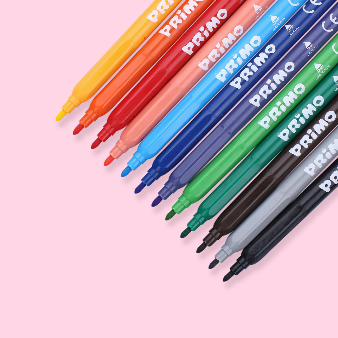 PRIMO Fine tip Fibre Pen Set Of 12 Stationery Pal primo-fine-tip-fibre-pen-set-of-12-stationery-pal