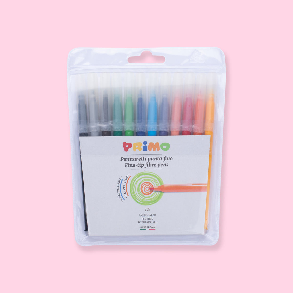 Primo Fine-Tip Fibre Pen - Set of 12