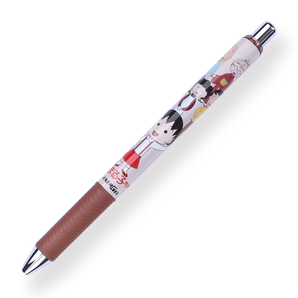 Pentel Energel × Chibi Maruko-chan Limited Edition Gel Pen - 0.5 mm - Brown Body - Stationery Pal