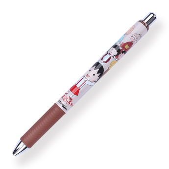 Pentel Energel × Chibi Maruko-chan Limited Edition Gel Pen - 0.5 mm - Brown Body - Stationery Pal