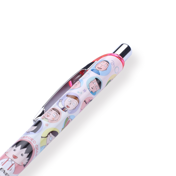 Pentel Energel × Chibi Maruko-chan Limited Edition Gel Pen - 0.5 mm - Pink Body - Stationery Pal