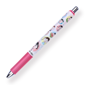 Pentel Energel × Chibi Maruko-chan Limited Edition Gel Pen - 0.5 mm - Pink Body - Stationery Pal