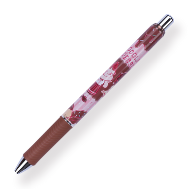 Pentel Energel × Fujiya Peko Gel Pen - 0.5 mm - Brown Grip - Stationery Pal