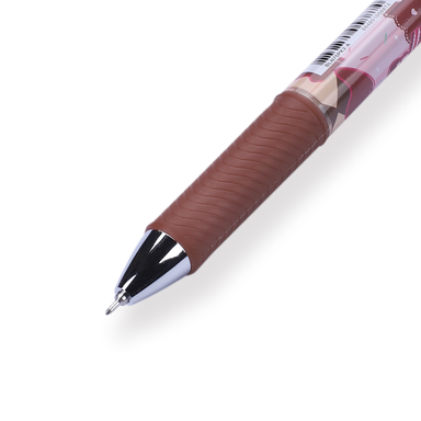 Pentel Energel × Fujiya Peko Gel Pen - 0.5 mm - Brown Grip - Stationery Pal