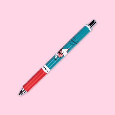 Pentel Energel × Moomin Limited Edition Ballpoint Pen - 0.5mm - Black - Red Grip - Stationery Pal