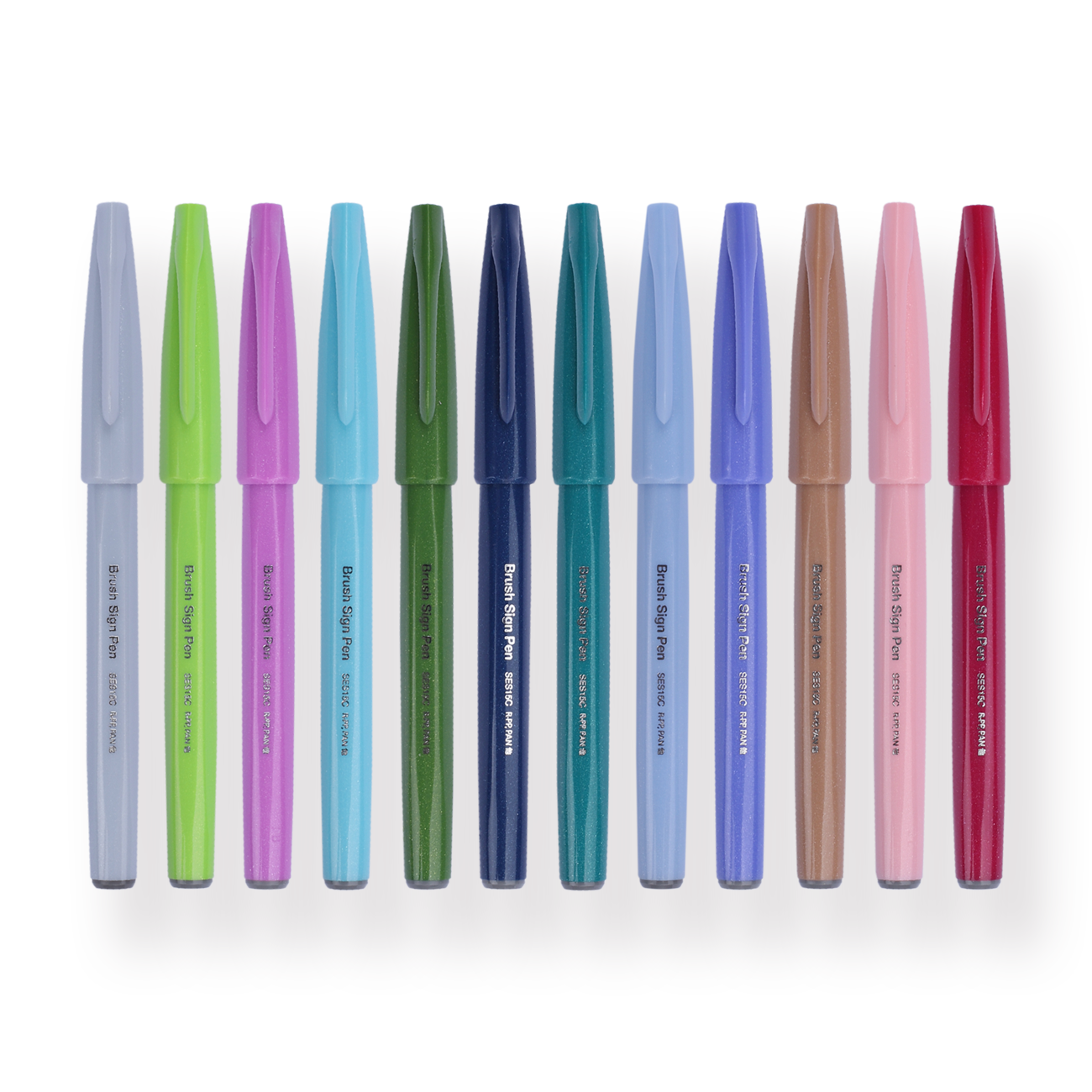 Pentel Fude Touch Sign Pen 6 Color Set - Tokyo Pen Shop