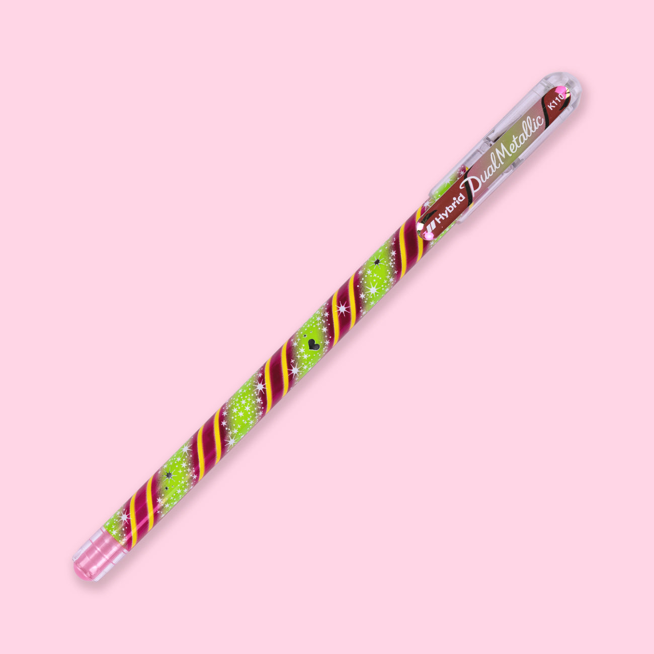 Pentel Hybrid Dual Metallic Pen Limited Design - 1.0 mm - Blossom Pink