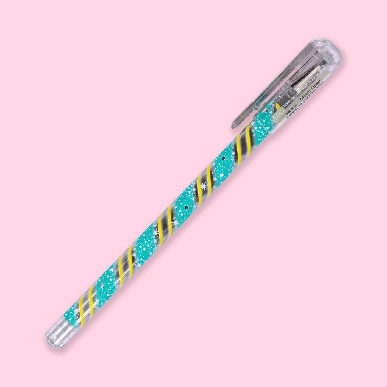 Pentel Hybrid Dual Metallic Pen Limited Design - 1.0 mm - Moon Silver