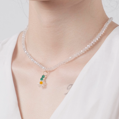 Pixel Flower Necklace