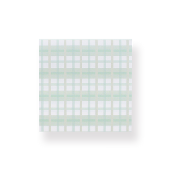 Plaid Pull-Out Sticky Notes - Green - Stationery Pal