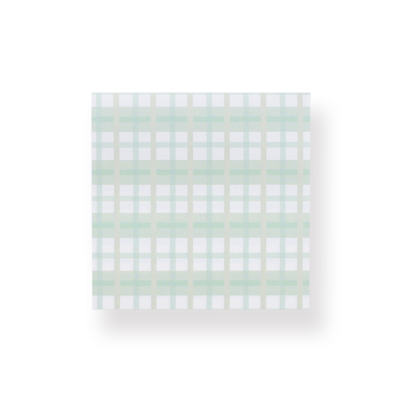 Plaid Pull-Out Sticky Notes - Green - Stationery Pal