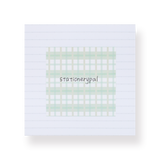 Plaid Pull-Out Sticky Notes - Green - Stationery Pal