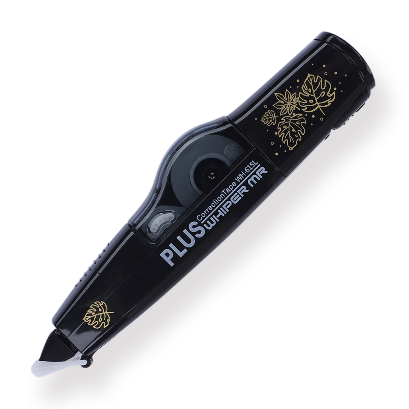 Plus Whiper Mr Limited Edition Correction Tape - Black Gold Series - Leaves - Stationery Pal