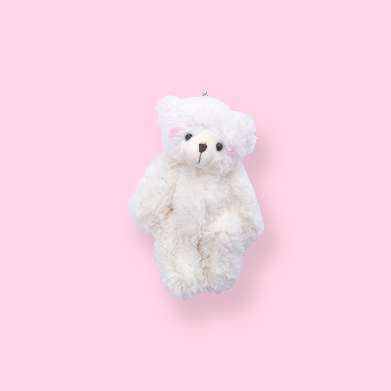 Plushy Bear Keychain - White