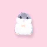 Plushy Gray Hamster Keychain - Stationery Pal