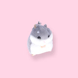 Plushy Gray Hamster Keychain - Stationery Pal