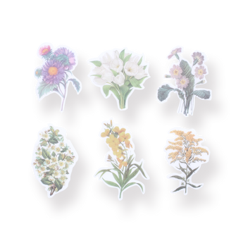 Prosperity Flower Sticker Pack - Stationery Pal