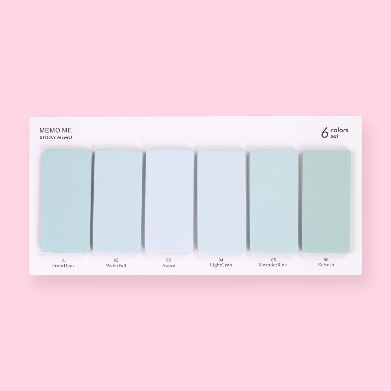  Pure Color Sticky Notes - Blue Green