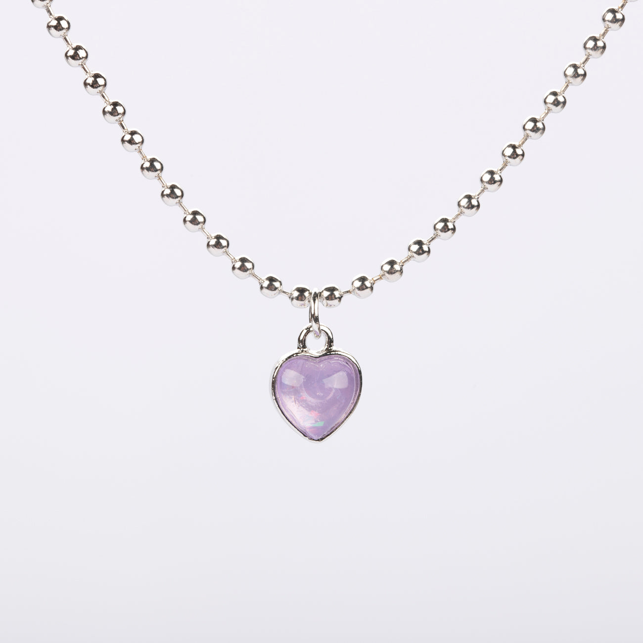 Purple Heart Crystal Alloy Pendant