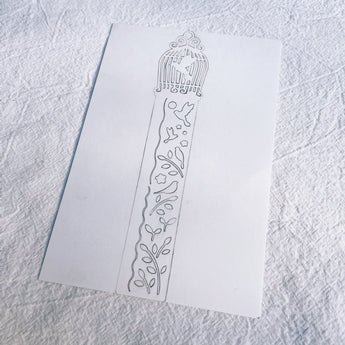 Ruler Bookmark - Birdcage