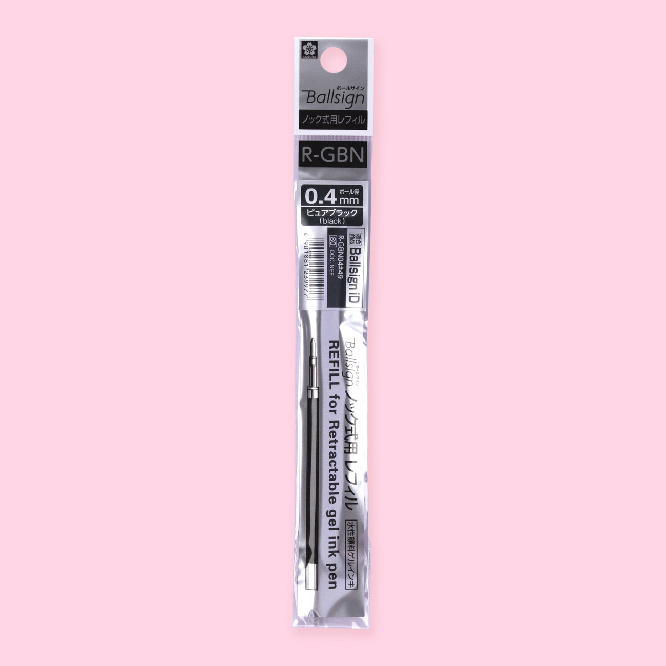 Sakura Ballsign iD Gel Pen Refill - Black - 0.4 mm
