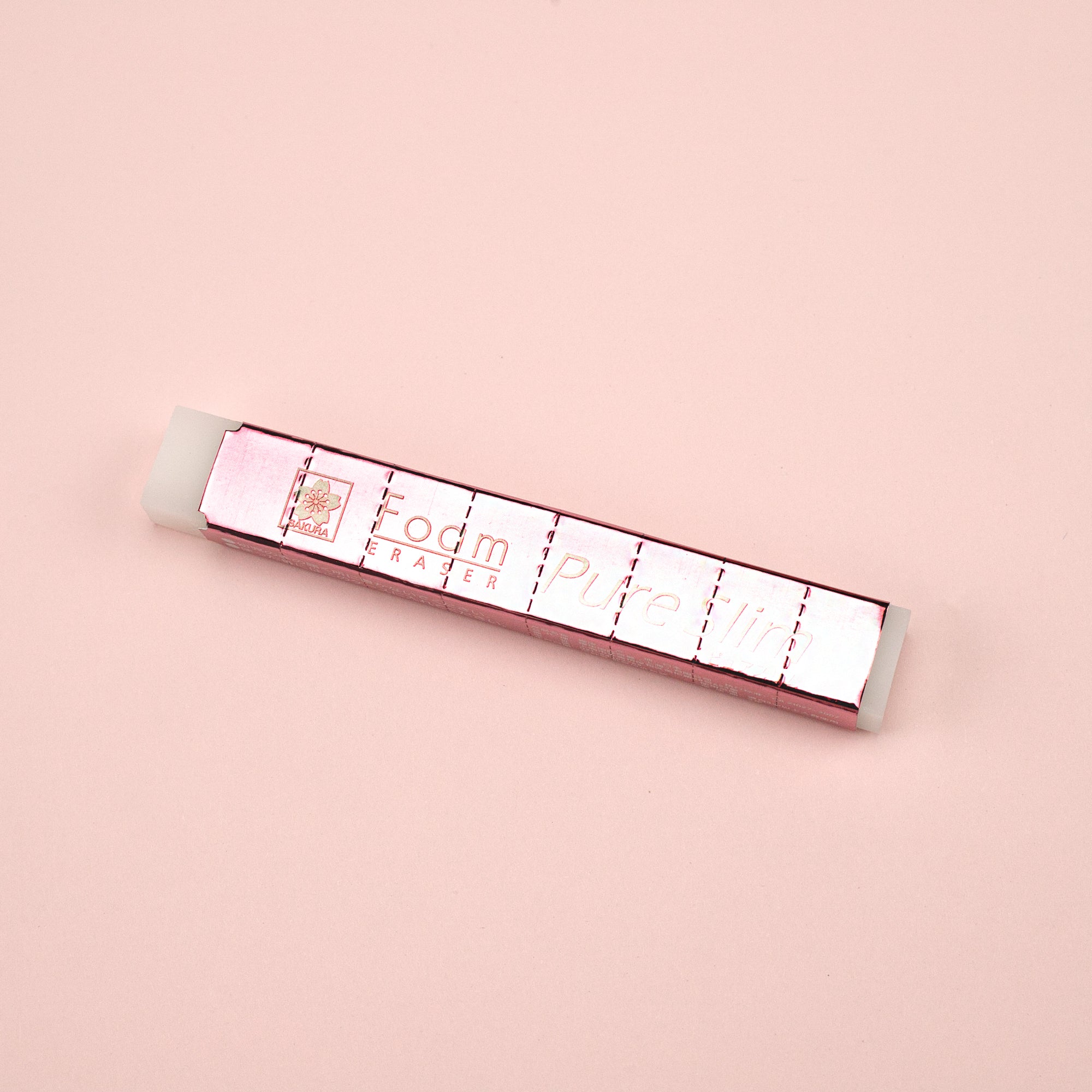 Sakura Pure Slim Foam Eraser - Metallic Pink