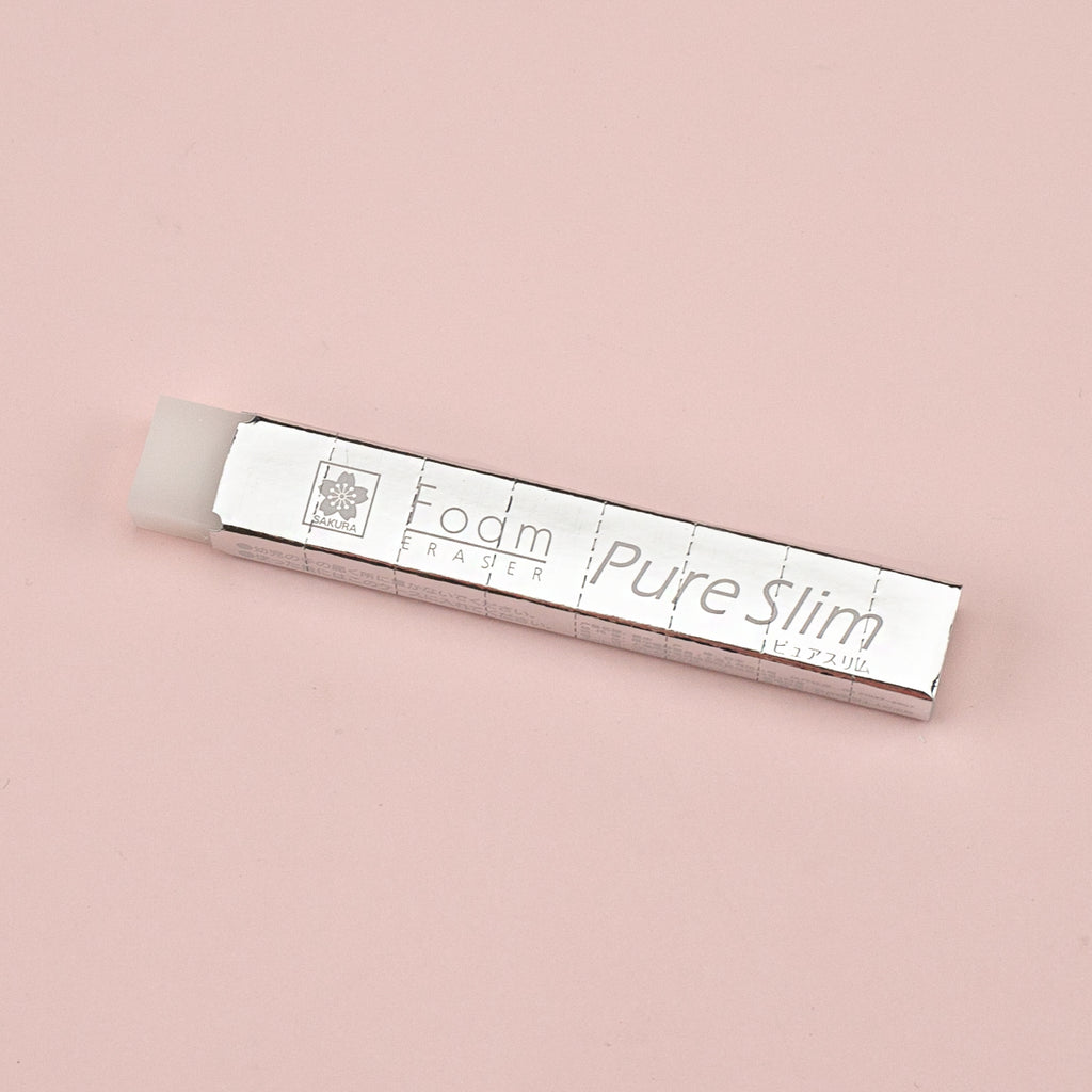 Sakura Pure Slim Foam Eraser - Sliver — Stationery Pal