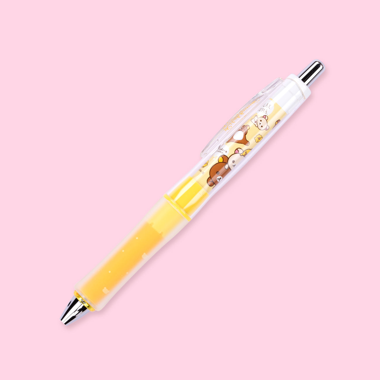 San-X Rilakkuma & Korilakkuma Dr.Grip G-Spec Ballpoint Pen - Yellow and Orange
