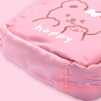 Sanitary Napkin Storage Pouch - Pink Bear - Stationery Pal