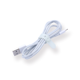 Silicone Cable Tie - Pack of 4 - White - Stationery Pal