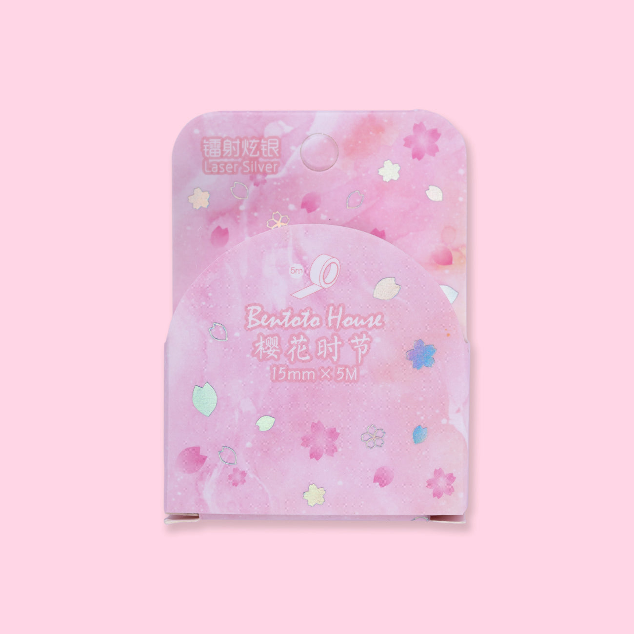 Silver Foil Washi Tape - Sakura