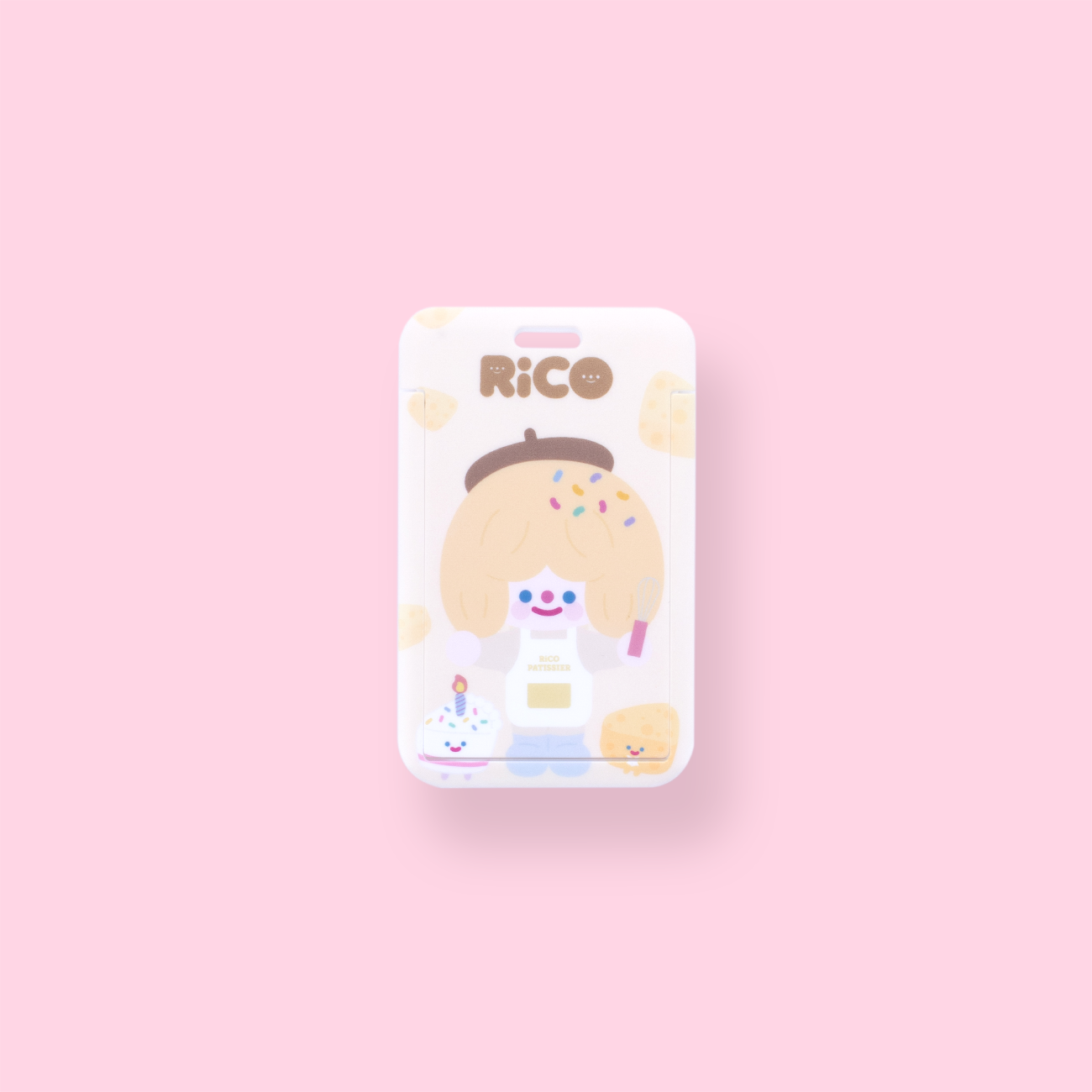 Single Buckle Card Holder - Cute Cheese