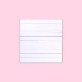 Square Ruled Sticky Notes - White - Stationery Pal