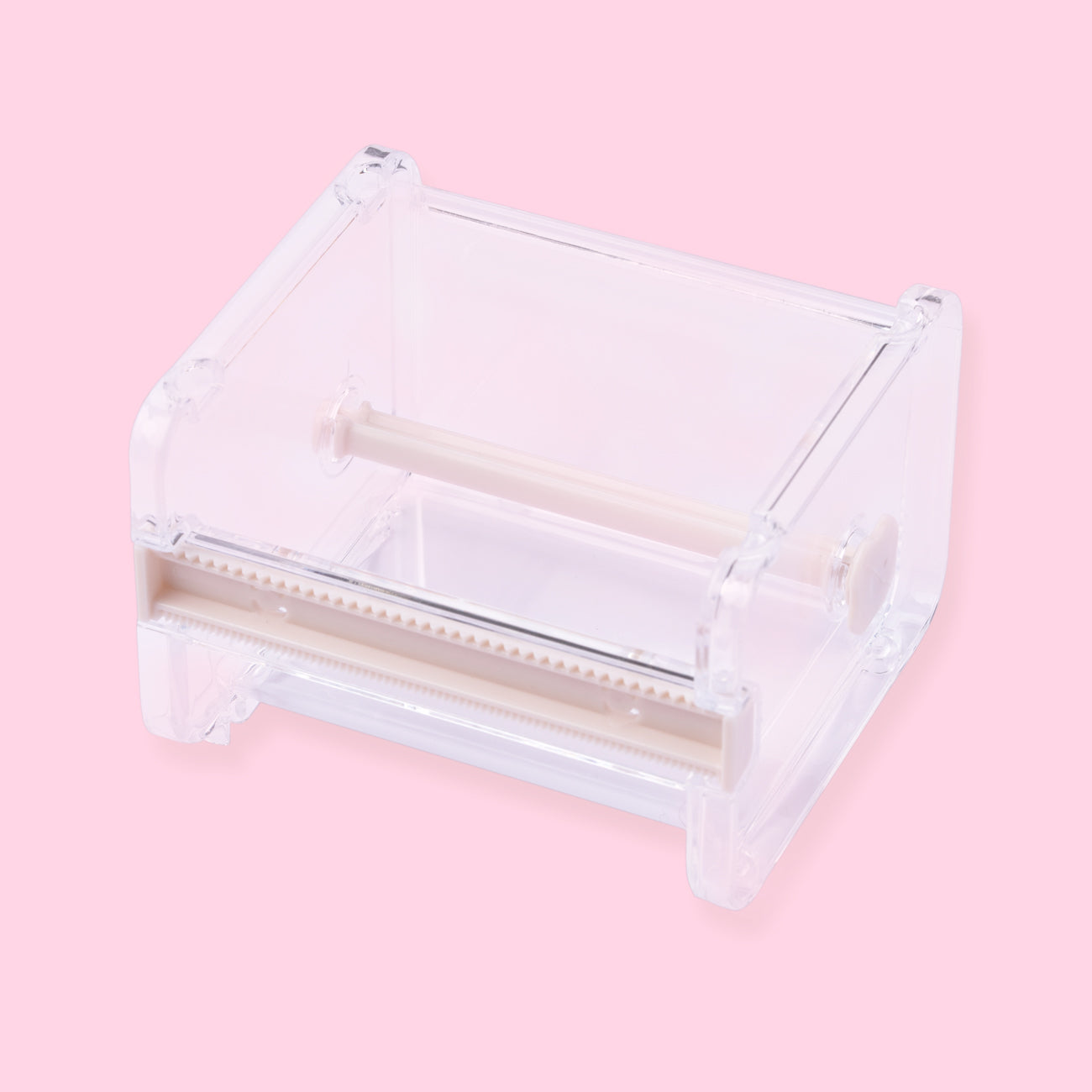 2pcs Plastic Clear White Masking Tape Dispenser Washi Tape Holder