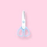 Stainless Wave Pattern Childrens Pinking Scissors - Blue - Stationery Pal