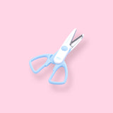 Stainless Wave Pattern Childrens Pinking Scissors - Blue - Stationery Pal