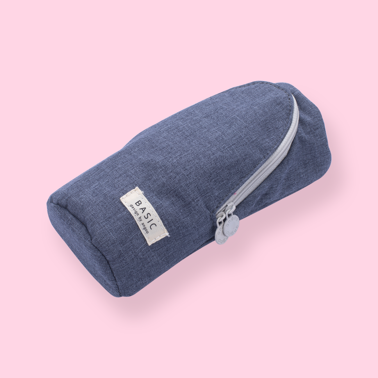 Stand Up Pencil Case - Dark Blue + Gray Side